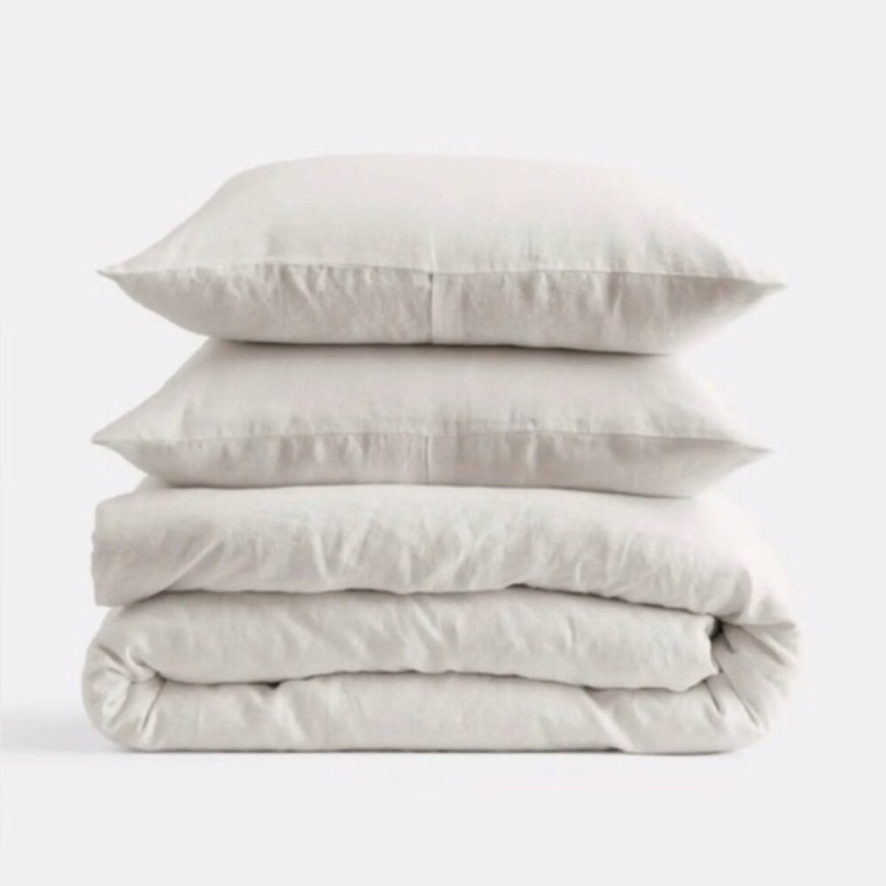 NWT Quince European Linen King Duvet Set in Sand NWT - Picture 5 of 5